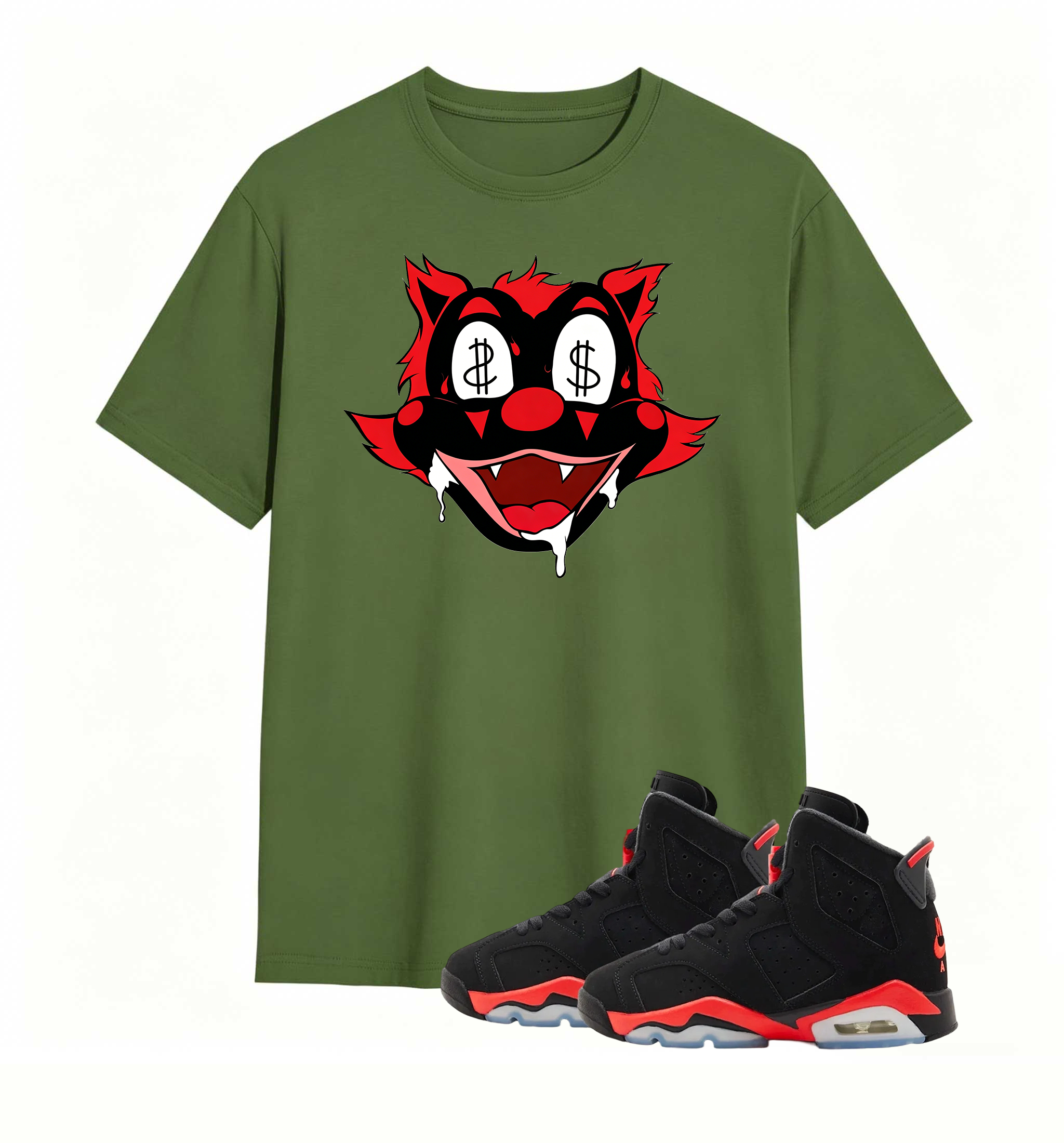 Money Eyes Wolf Tee Air Jordan 6