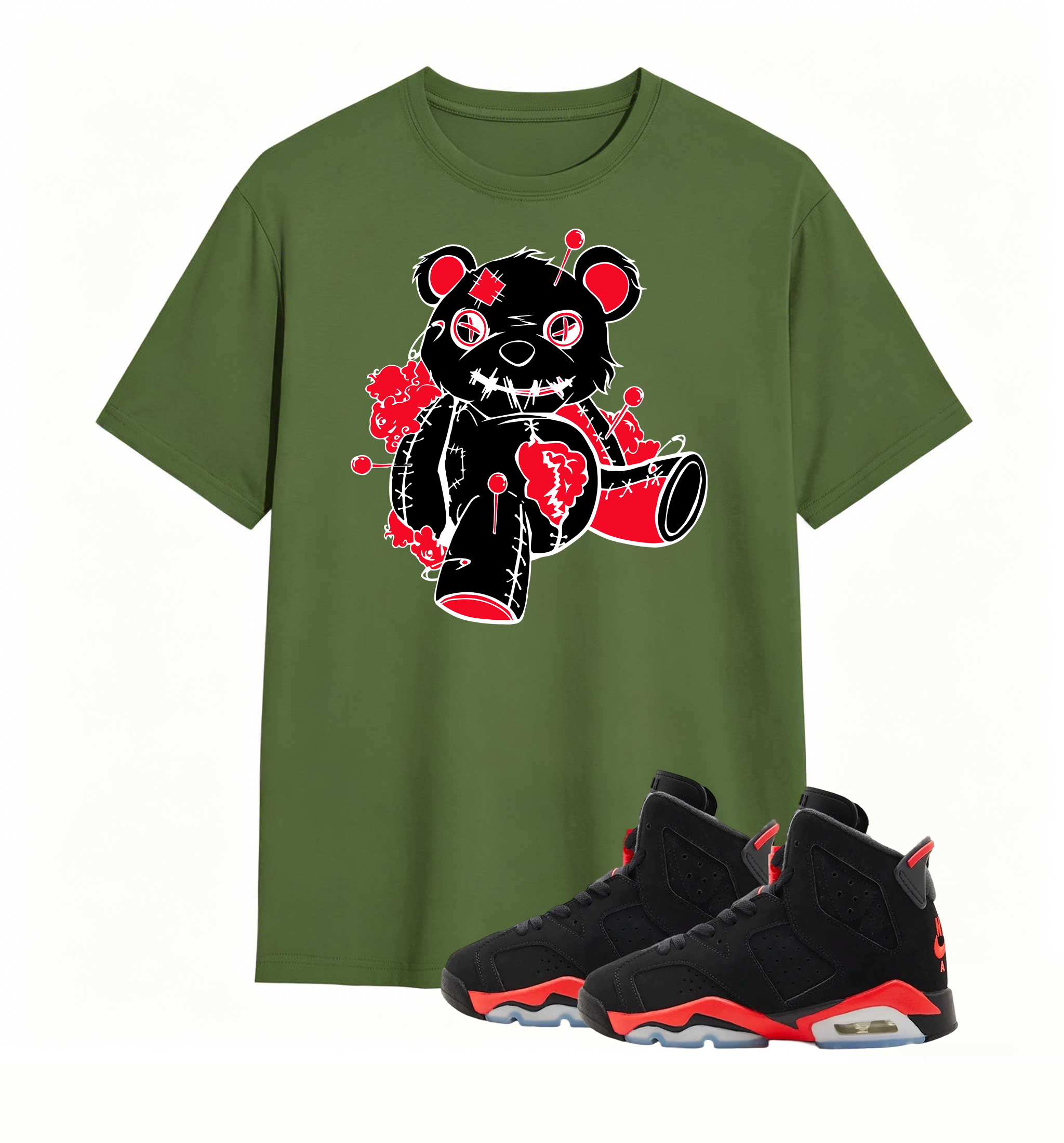 Pin-Stuck Voodoo Bear Tee Air Jordan 6 Infrared