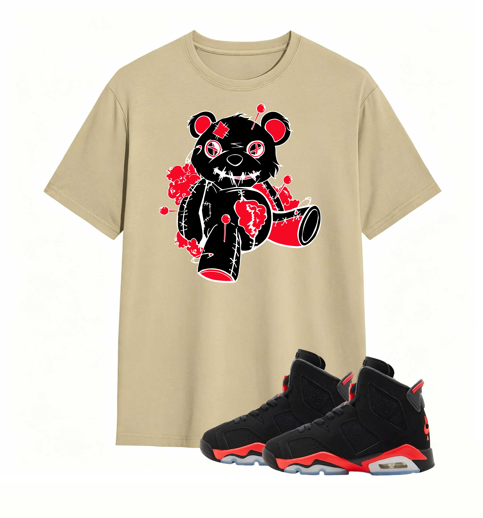 Pin-Stuck Voodoo Bear Tee Air Jordan 6 Infrared