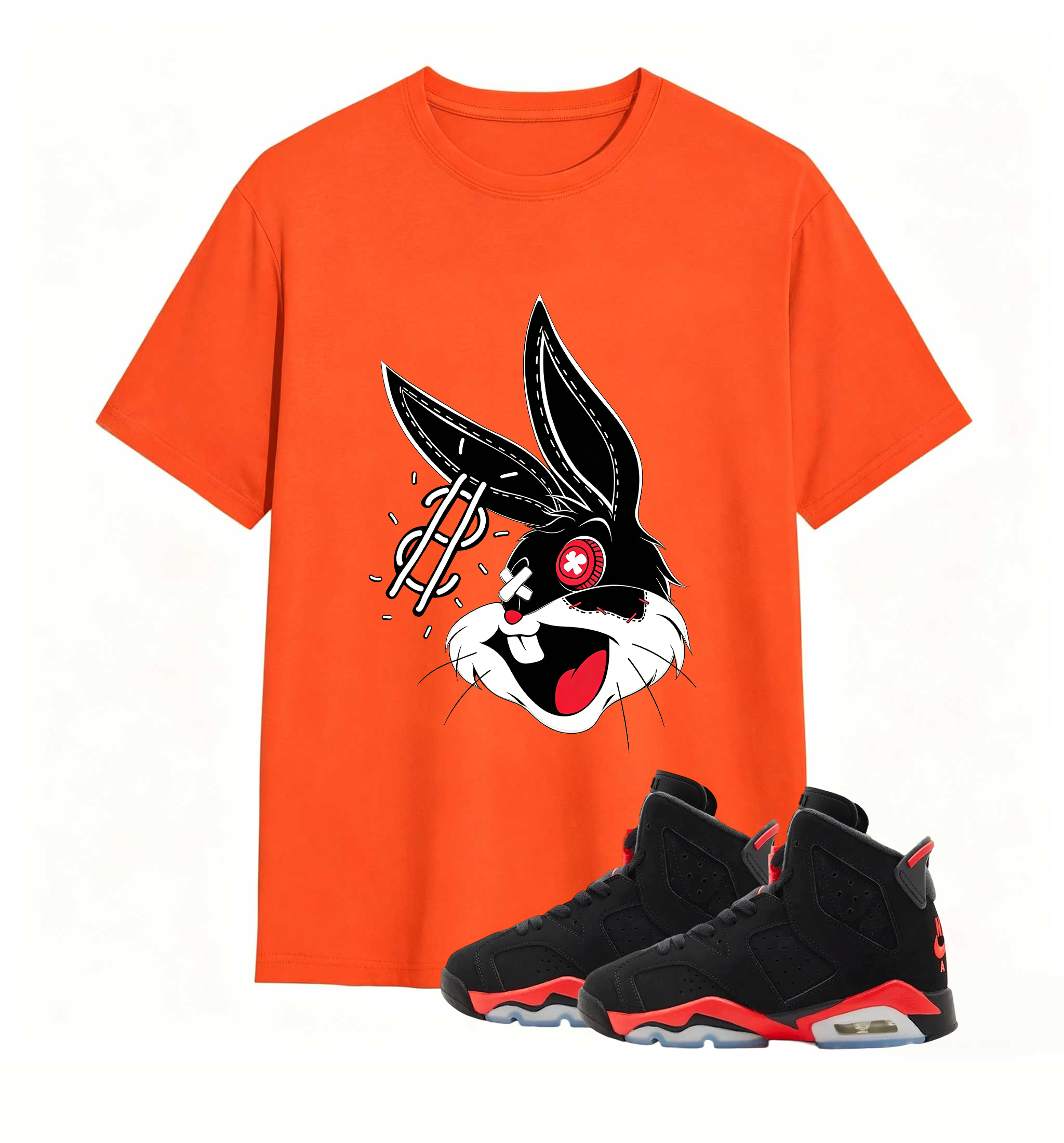 Rebellious Dollar Bunny Art designed for Air Jordan 6
