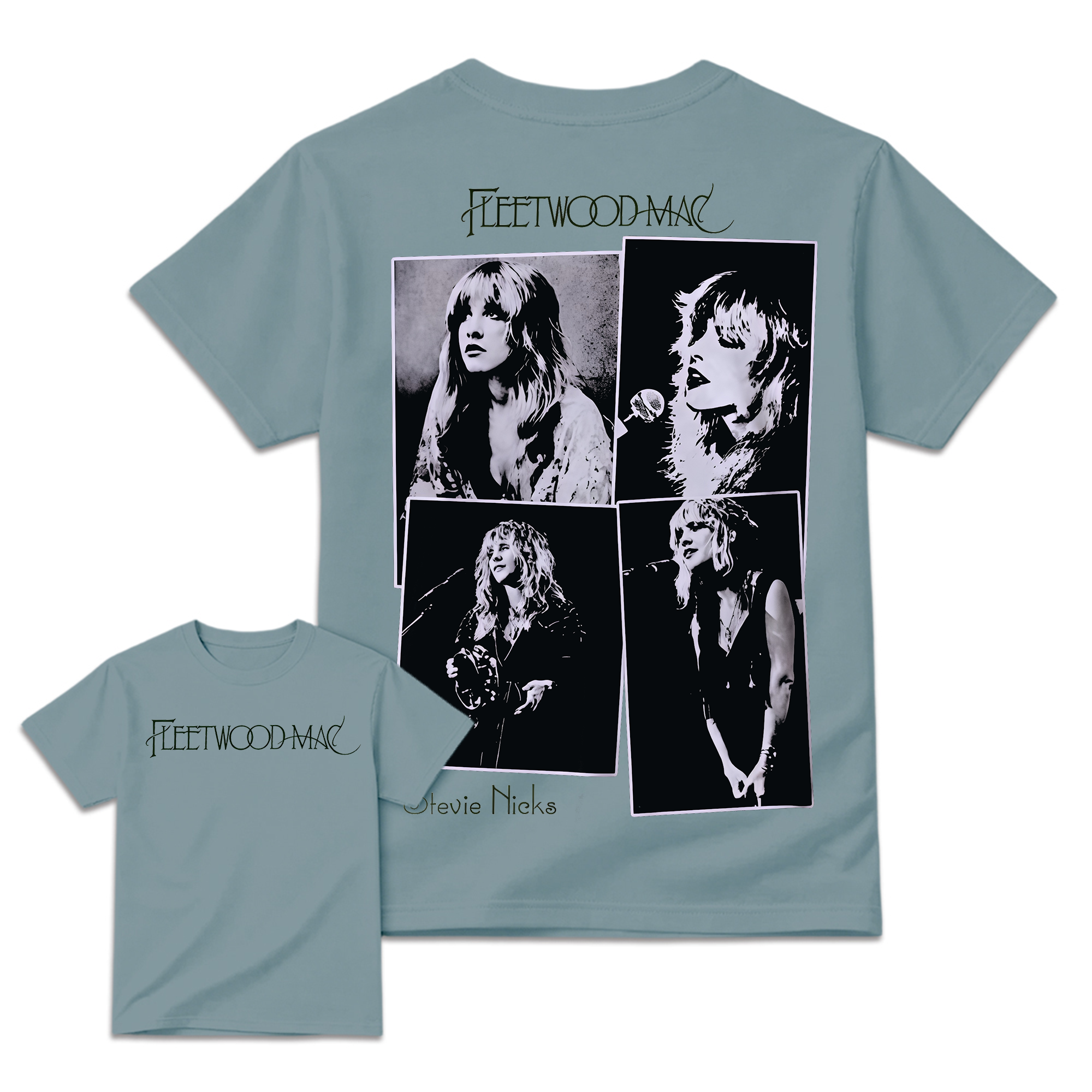 Vintage Music Portrait Collage T-Shirt, Retro Graphic Short Sleeve Tee