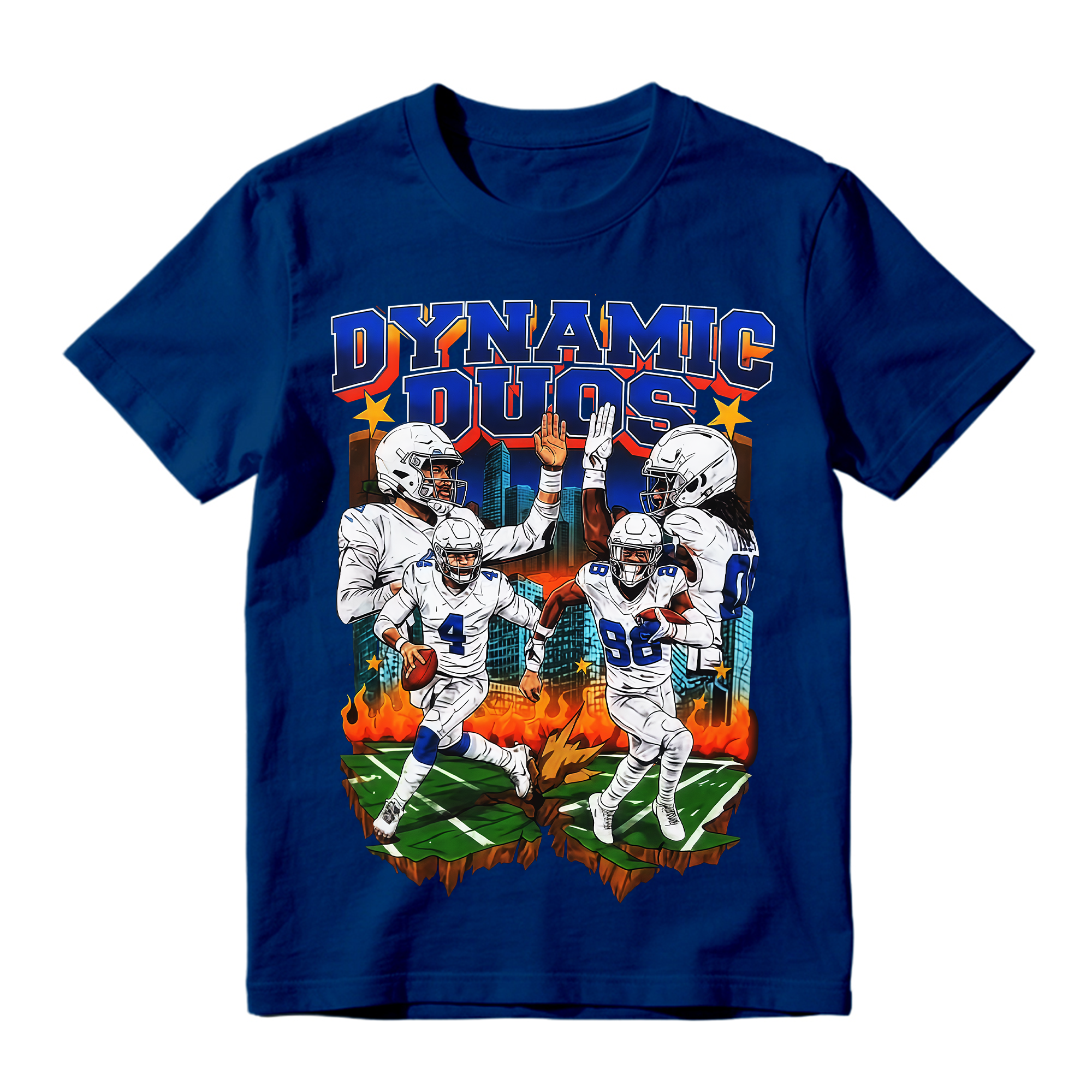 Football Player Graphic T-Shirt, Sports Streetwear Short Sleeve Tee for Men Women