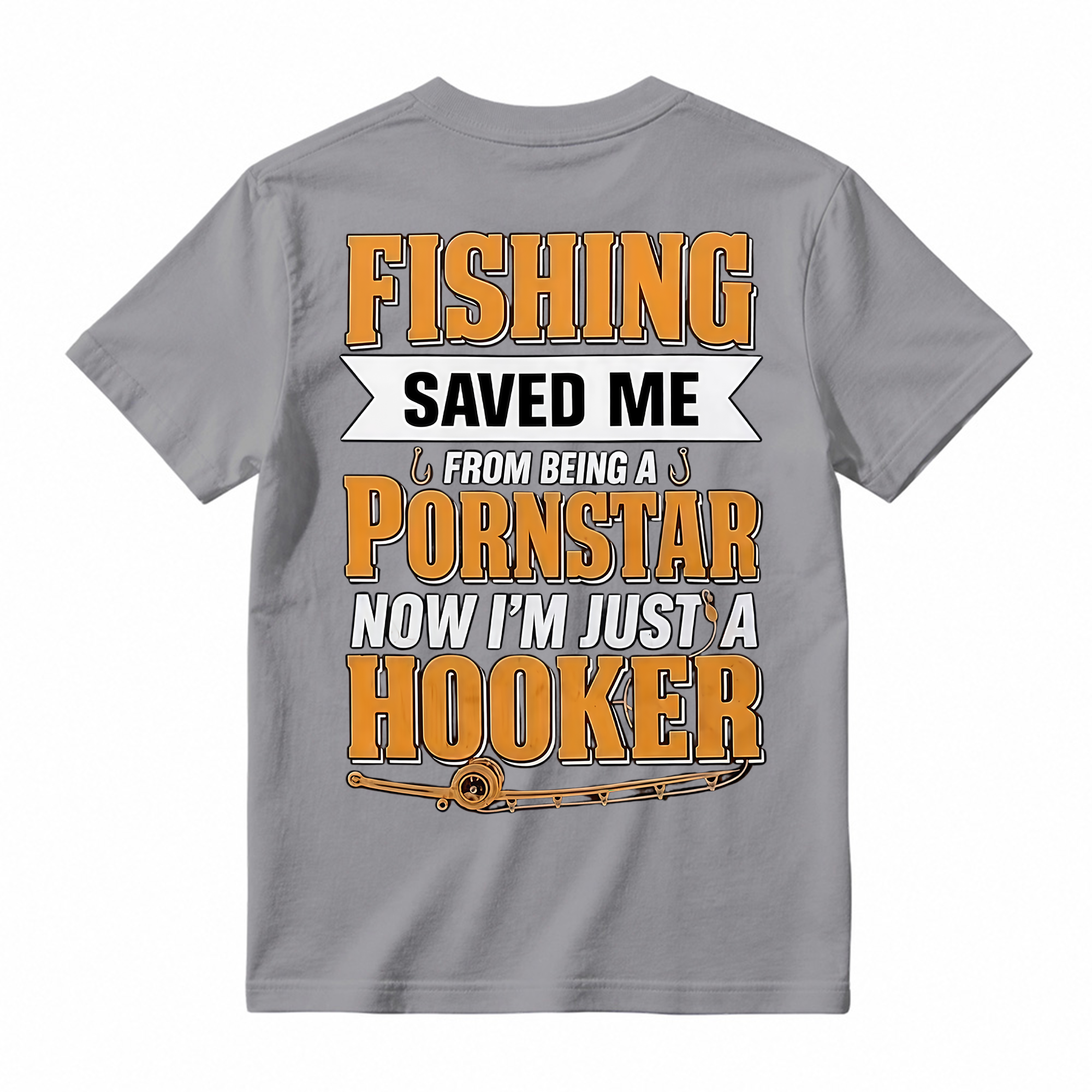 Funny Fishing Saved Me T-Shirt - Humor Graphic Tee for Anglers