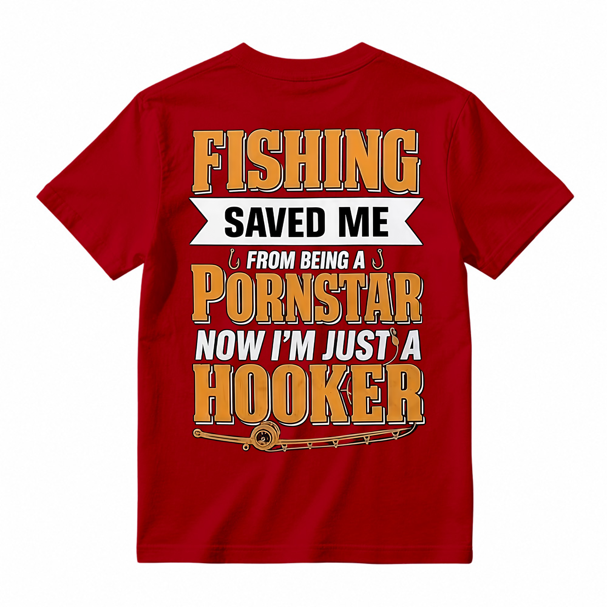Funny Fishing Saved Me T-Shirt - Humor Graphic Tee for Anglers