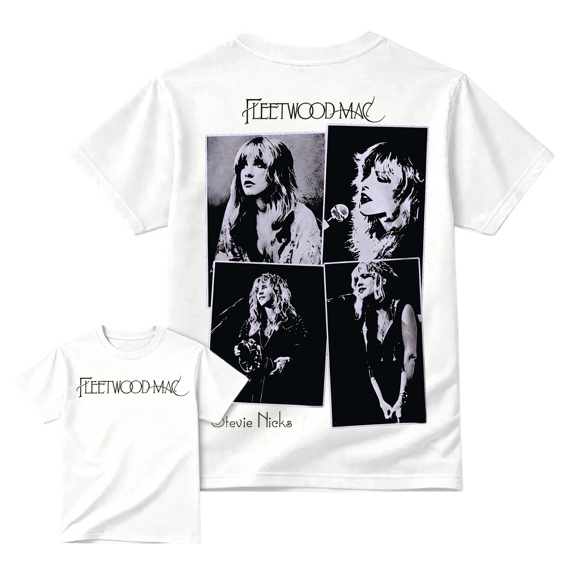 Vintage Music Portrait Collage T-Shirt, Retro Graphic Short Sleeve Tee