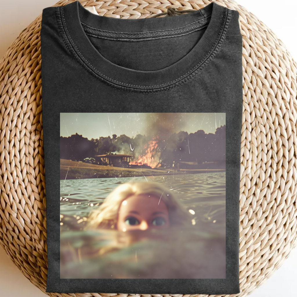 Unique and Fun Doll-Shaped Girl Emoji 100% Cotton Washed T-shirt.