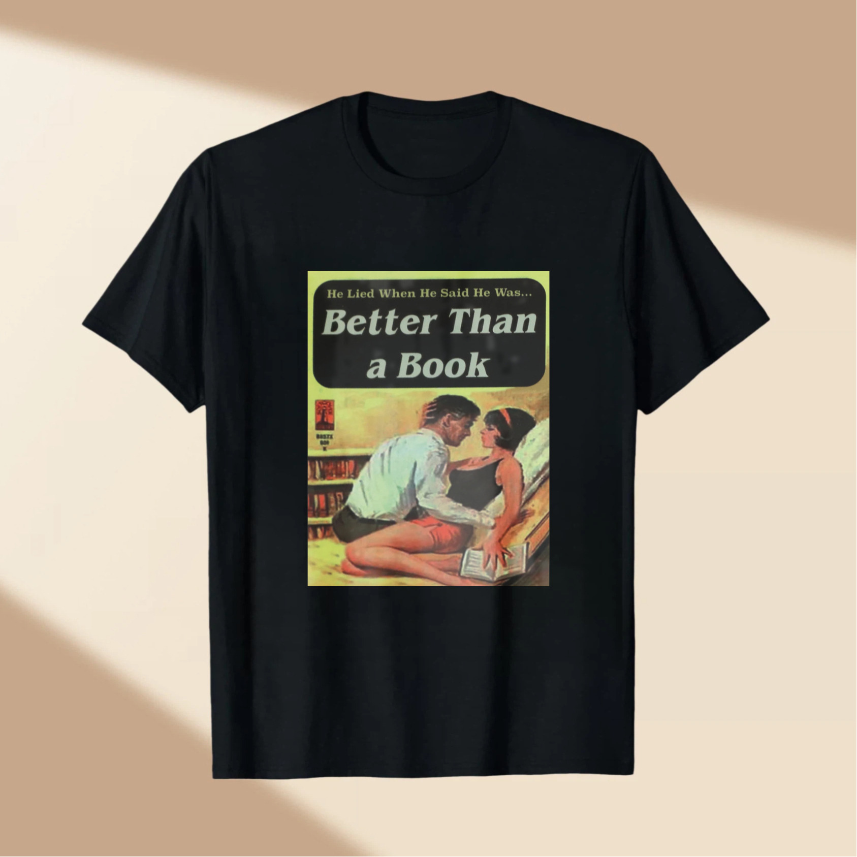 Better Than A Book Romance Cover Art tshirt 100% cotton