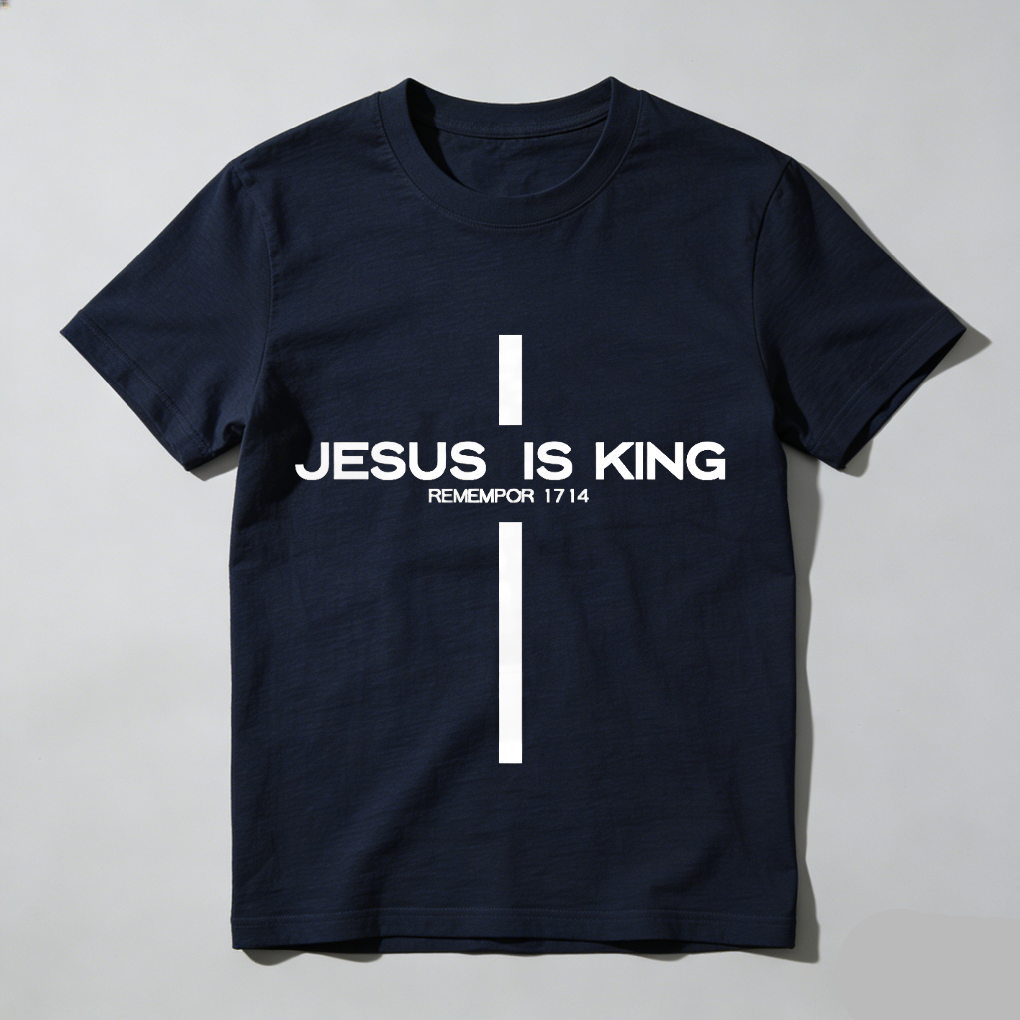 Unisex Washable T-shirt Is King Cross Print