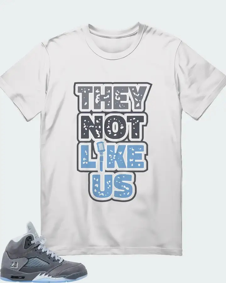 Air Jordan 5 Retro Wolf Grey 2026  Sneaker Matching T-Shirt