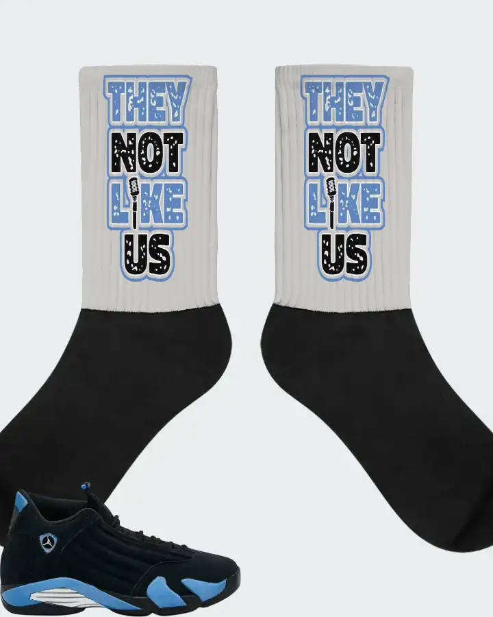 Air Jordan 14 Retro Black University Blue 2026  Sneaker Matching Socks
