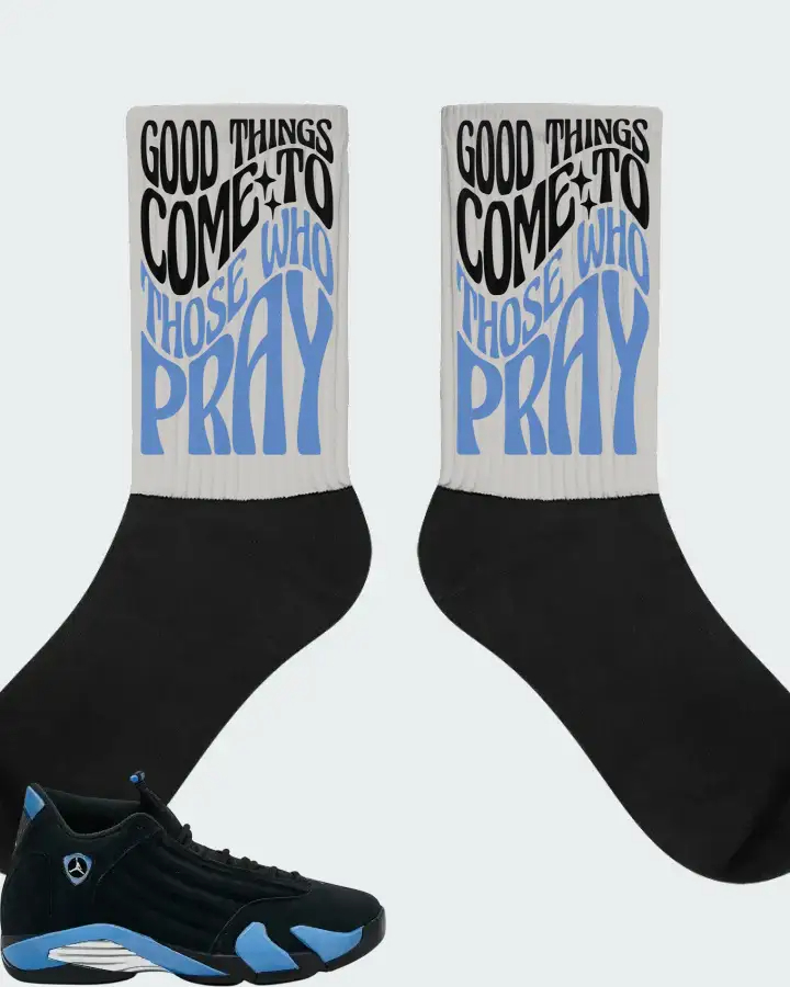 Air Jordan 14 Retro Black University Blue 2026  Sneaker Matching Socks