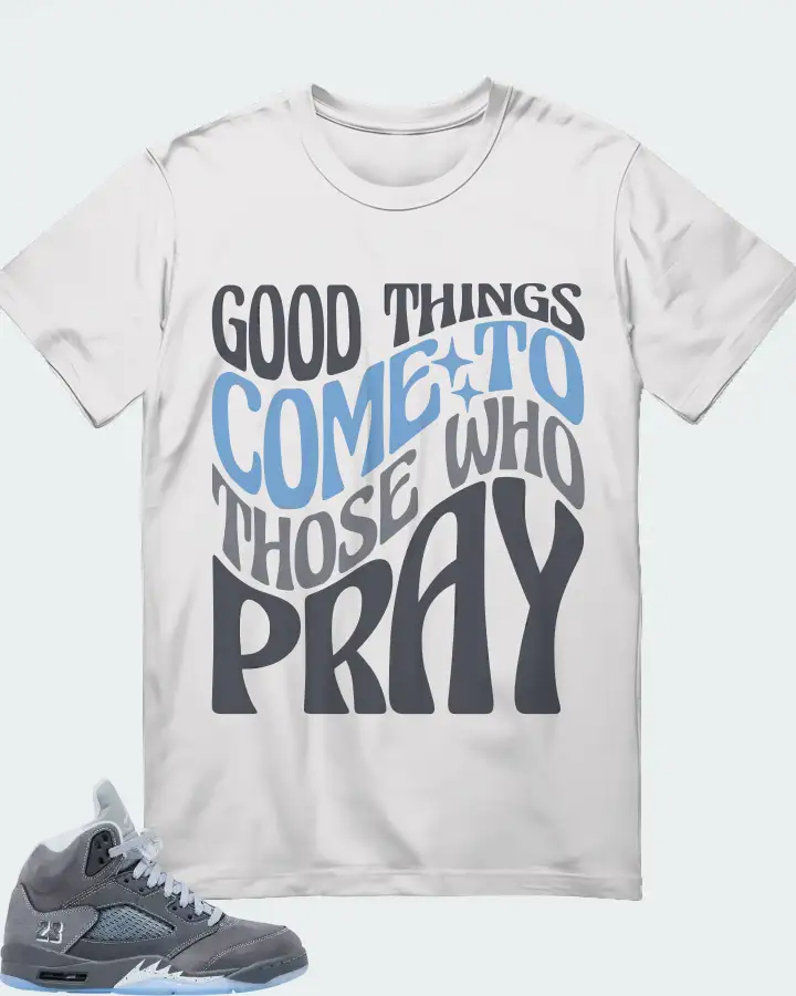 Air Jordan 5 Retro Wolf Grey 2026  Sneaker Matching T-Shirt