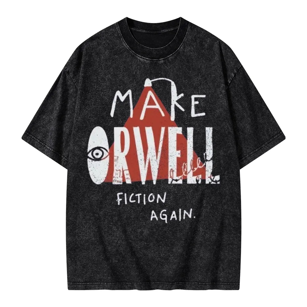 Unisex Washable T-shirt Red Triangle With Black Text