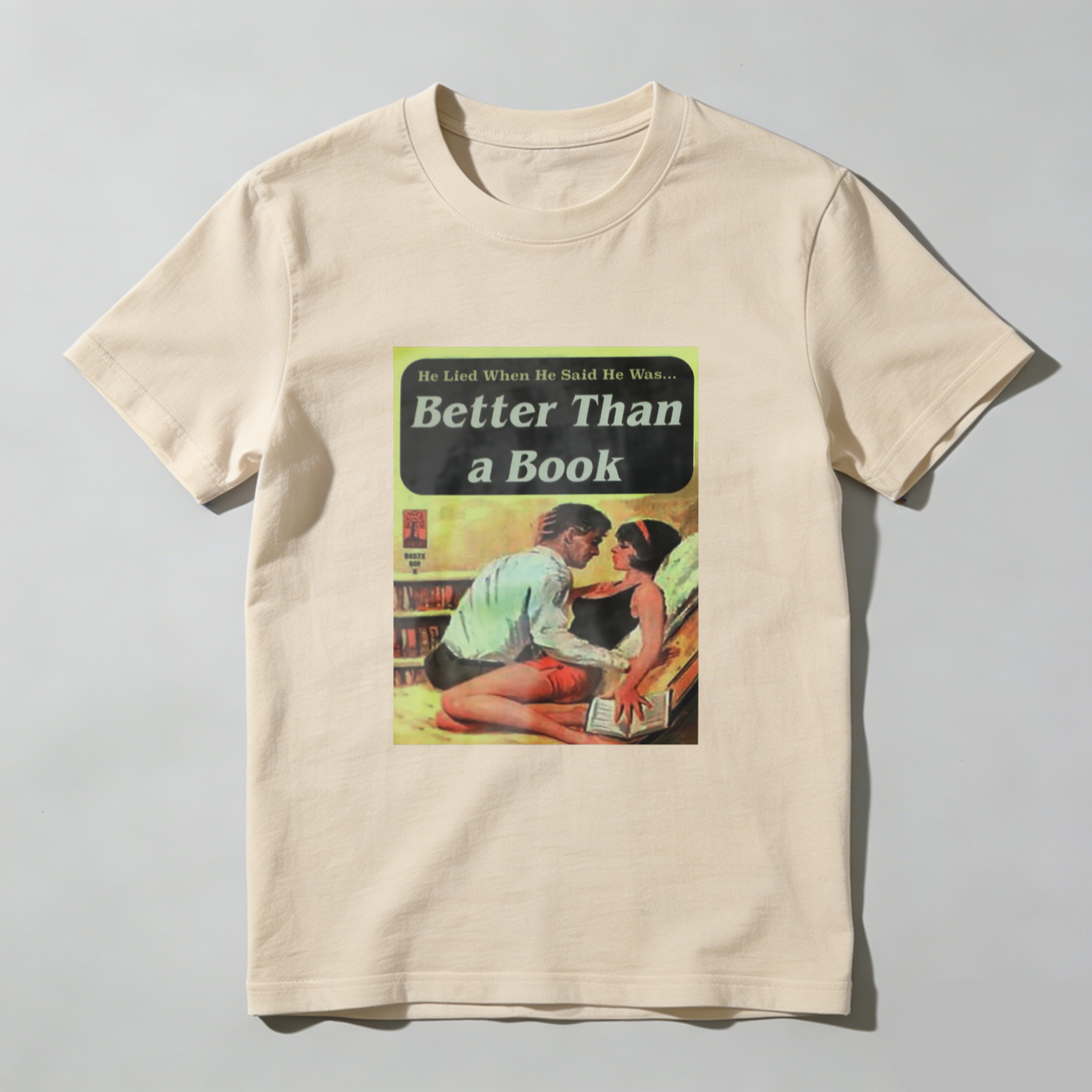 Better Than A Book Romance Cover Art tshirt 100% cotton