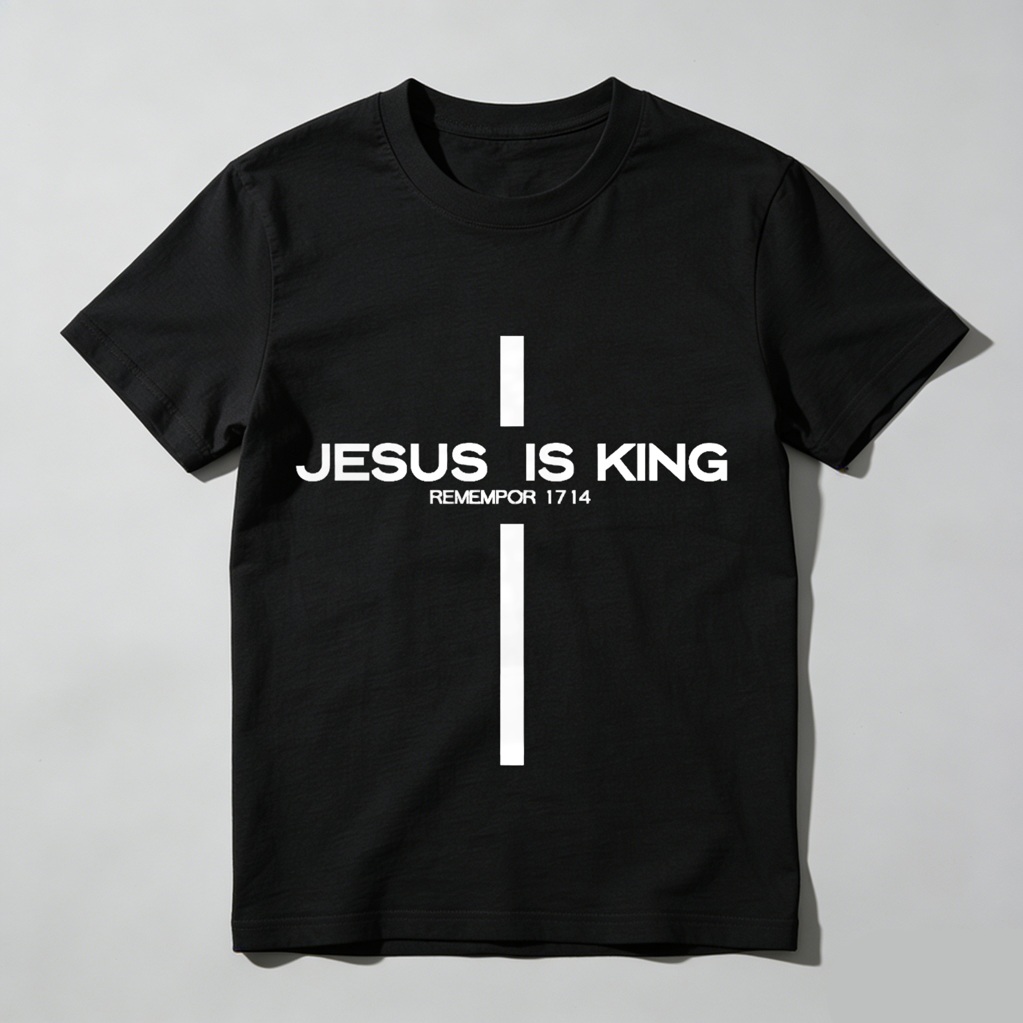 Unisex Washable T-shirt Is King Cross Print