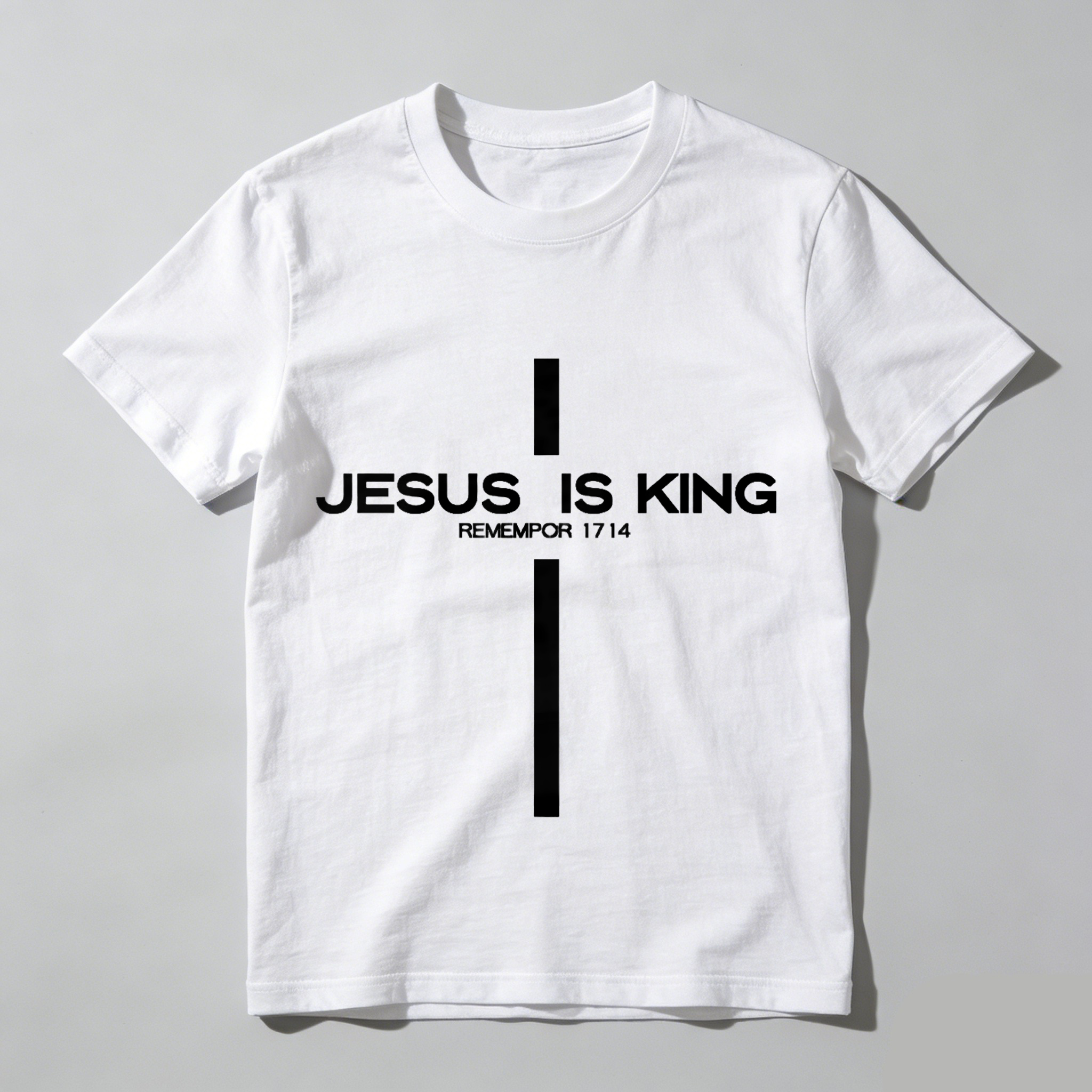 Unisex Washable T-shirt Is King Cross Print