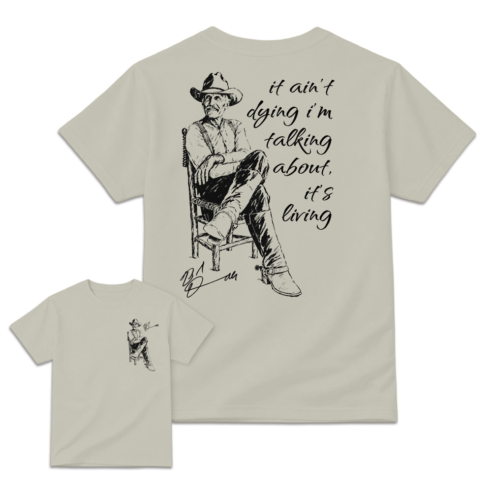 Vintage Western Movie Shirt, Front Back Print Sand Unisex Top