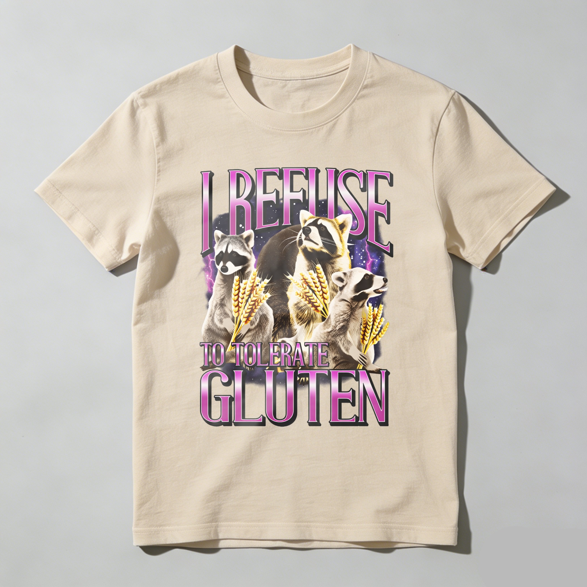 I Refuse To Tolerate Gluten tshirt 100% cotton