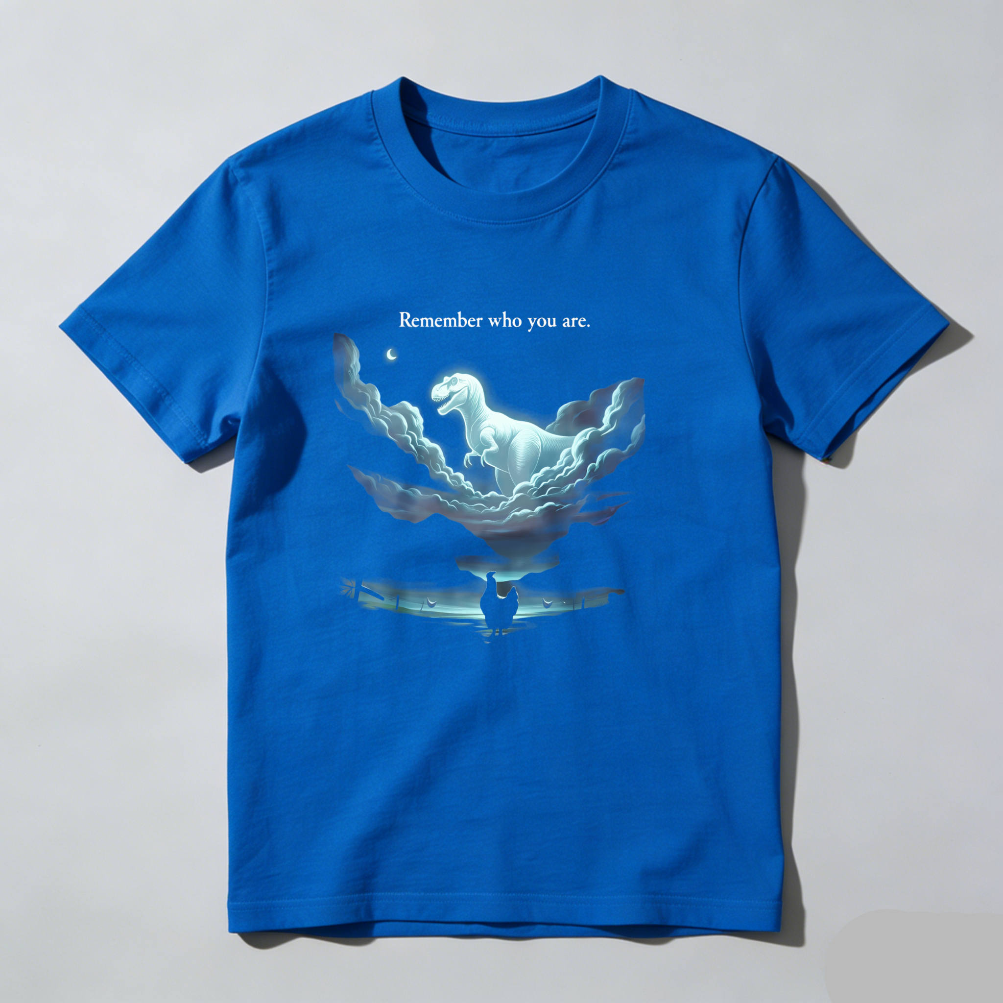 Dragon In Clouds Above Water Reflection tshirt 100% cotton