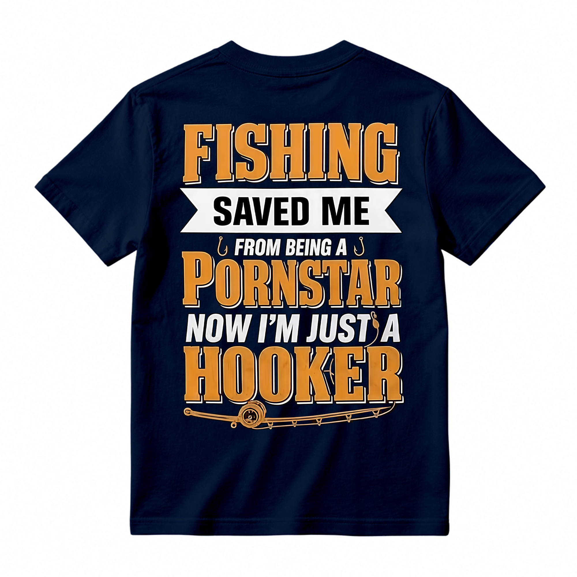 Funny Fishing Saved Me T-Shirt - Humor Graphic Tee for Anglers