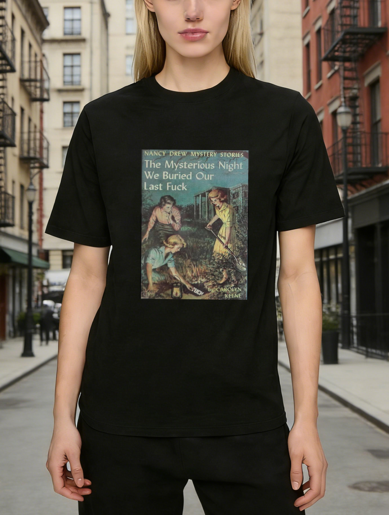 Nancy Drew Mystery Stories The Mysterious Night We Buried Our Last  tshirt 100% cotton