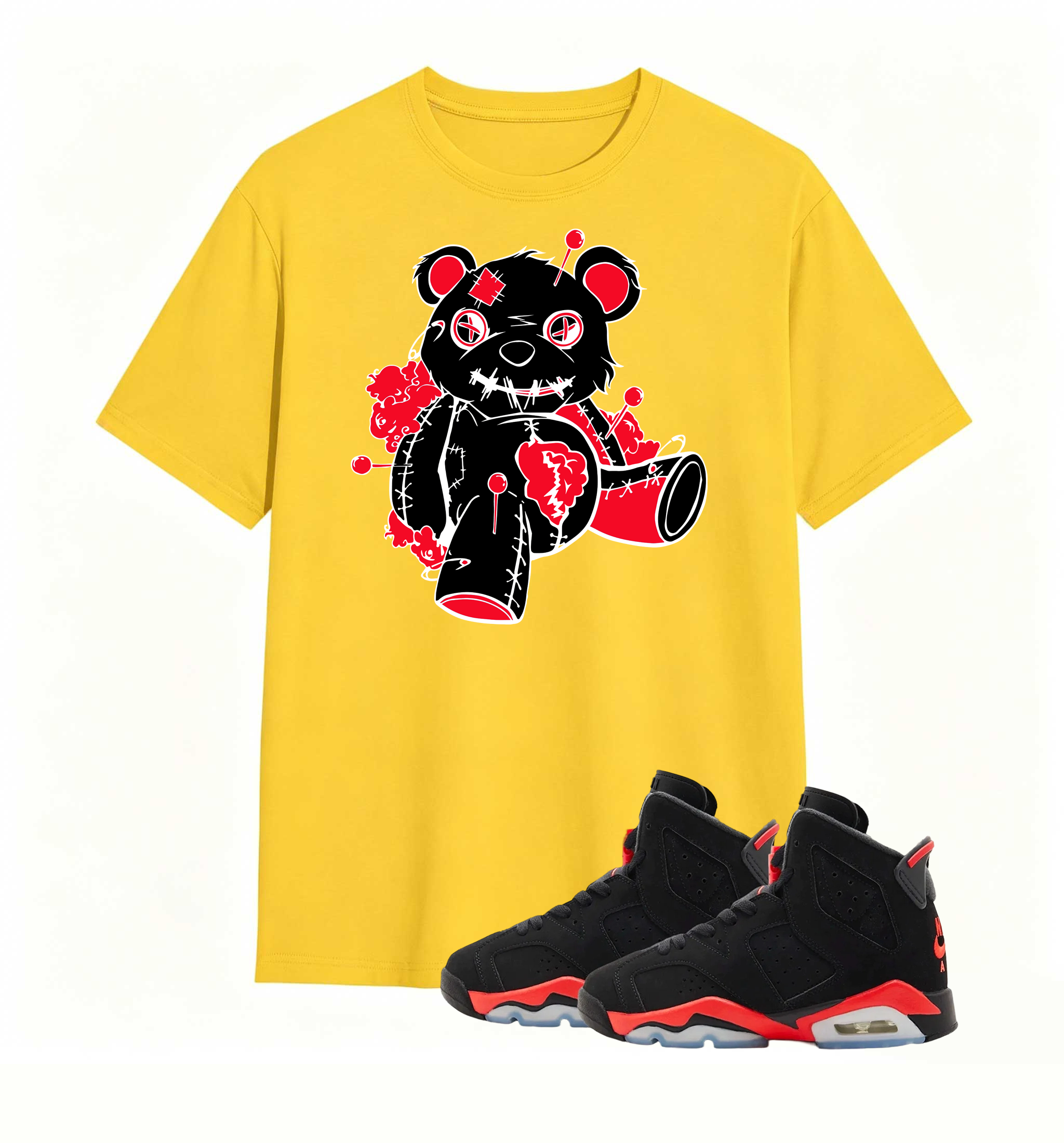 Pin-Stuck Voodoo Bear Tee Air Jordan 6 Infrared
