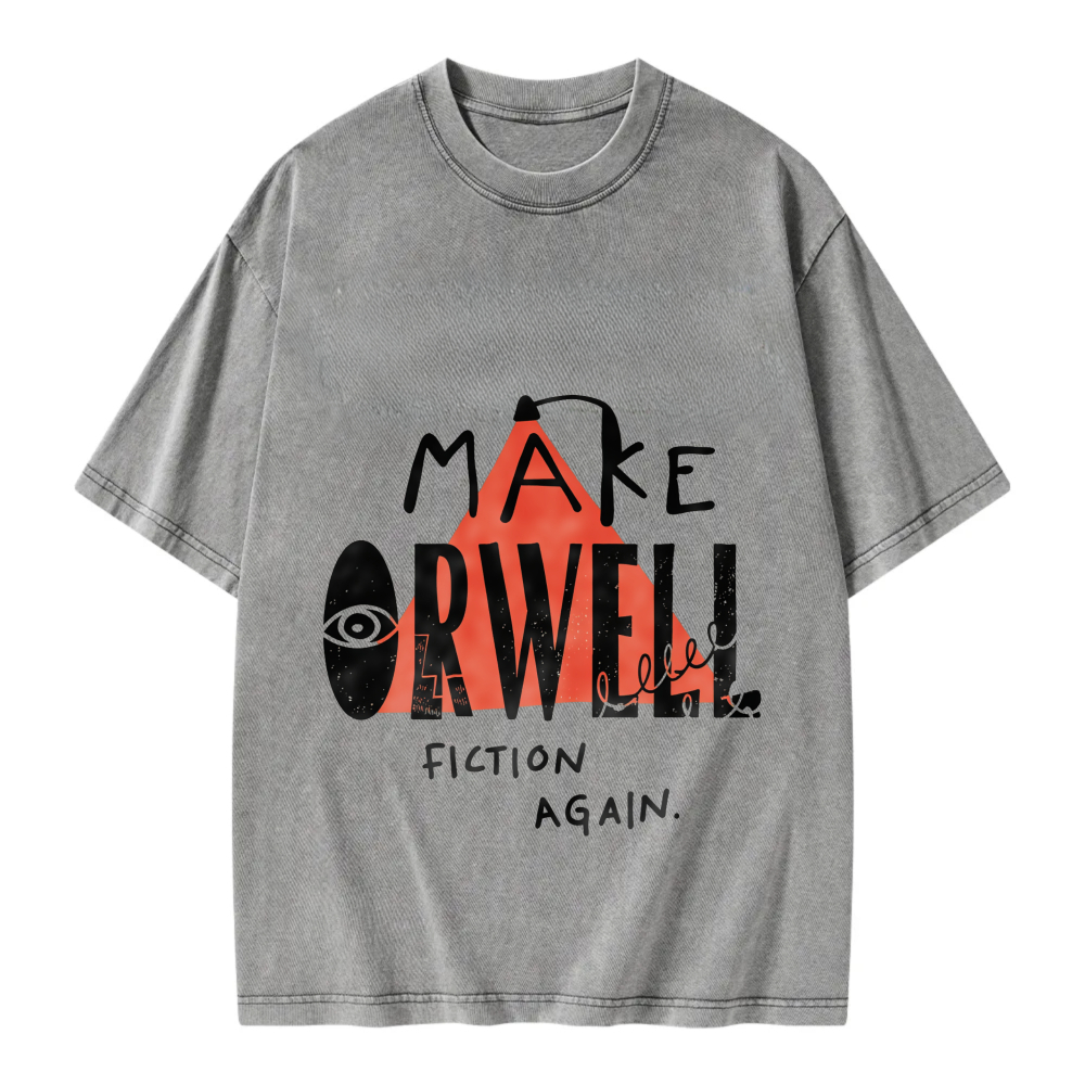 Unisex Washable T-shirt Red Triangle With Black Text