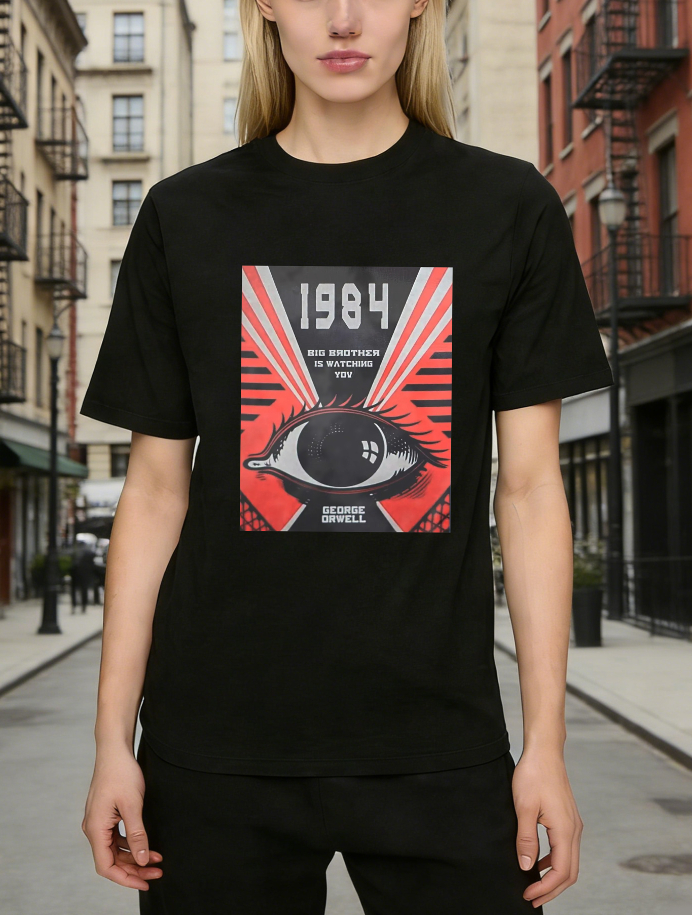 Big Brother Is Watching You Eye Design tshirt 100% cotton