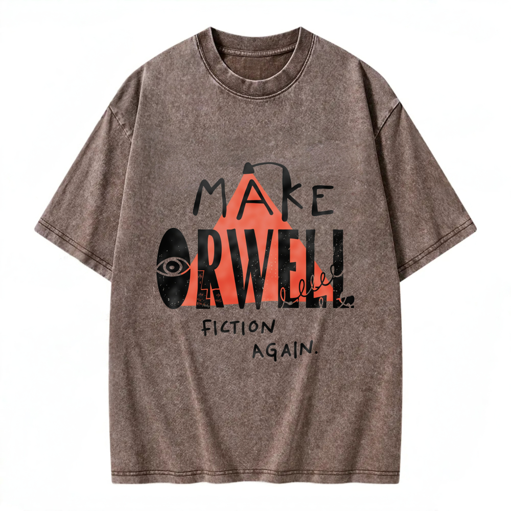 Unisex Washable T-shirt Red Triangle With Black Text