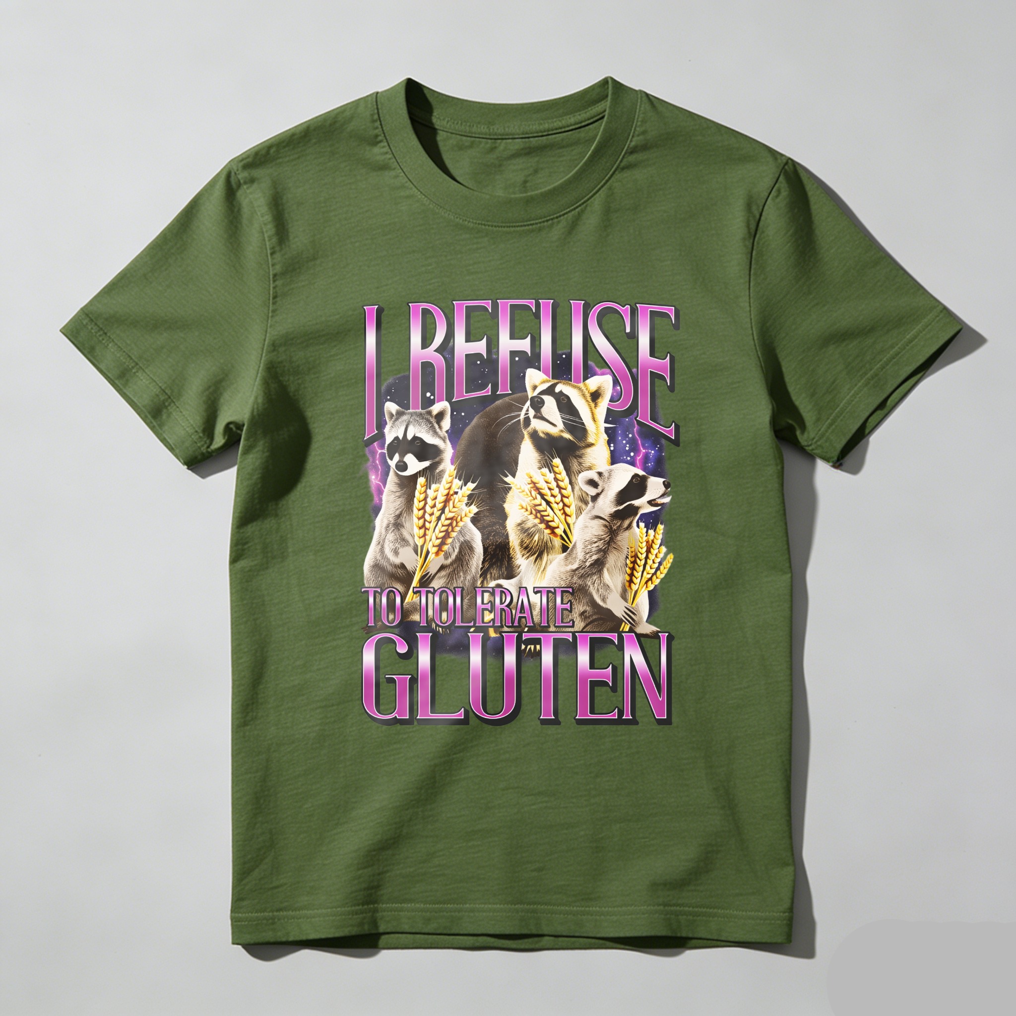 I Refuse To Tolerate Gluten tshirt 100% cotton