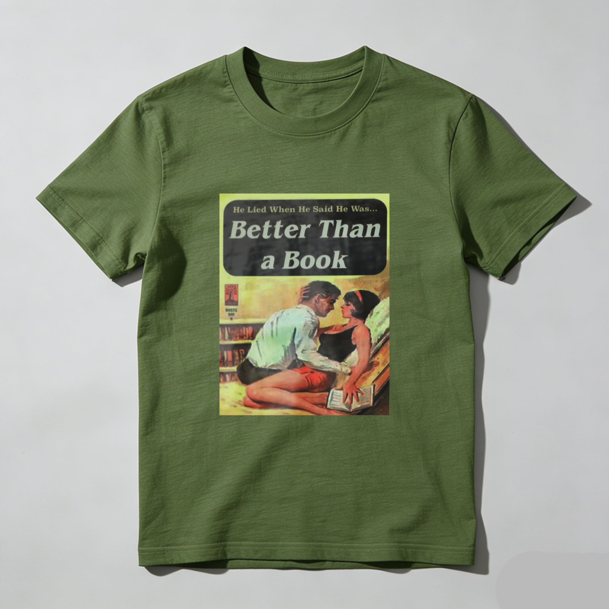 Better Than A Book Romance Cover Art tshirt 100% cotton