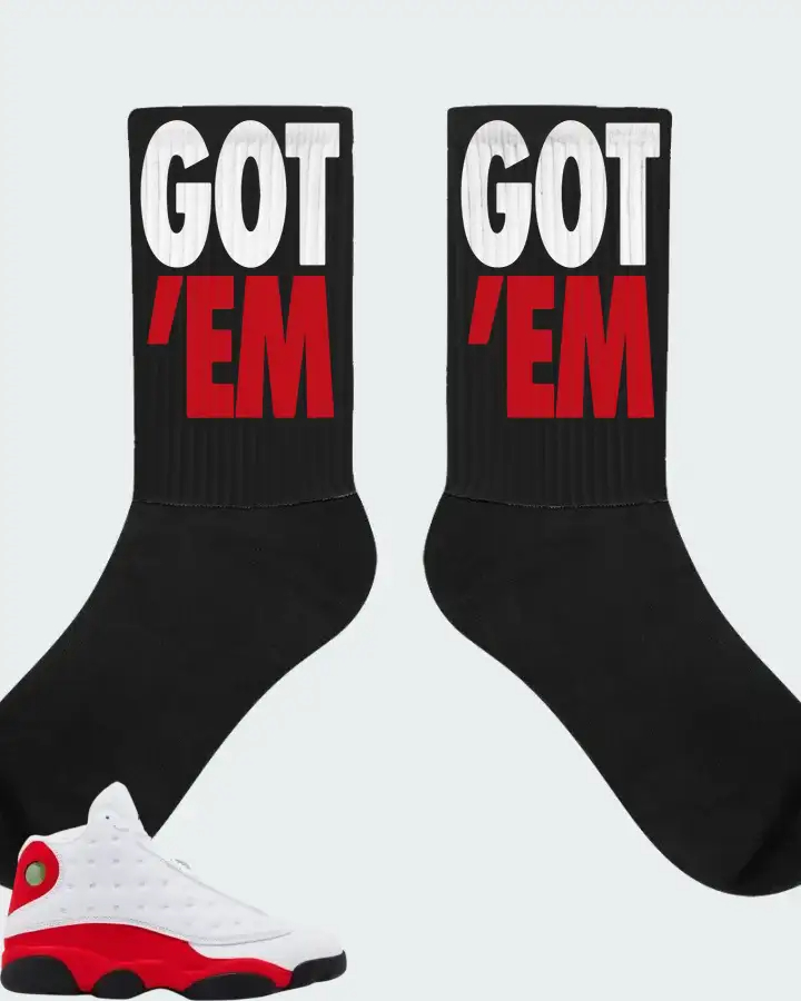 Air Jordan 13 Retro True Red 2026  Sneaker Matching Socks