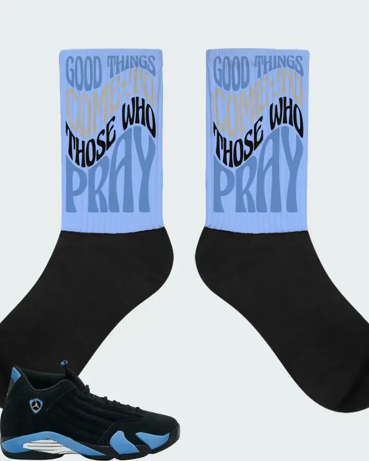 Air Jordan 14 Retro Black University Blue 2026  Sneaker Matching Socks
