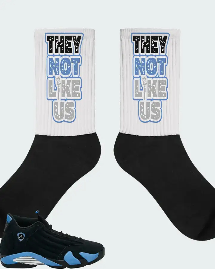 Air Jordan 14 Retro Black University Blue 2026  Sneaker Matching Socks