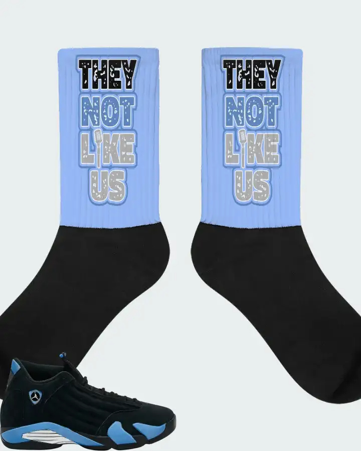 Air Jordan 14 Retro Black University Blue 2026  Sneaker Matching Socks