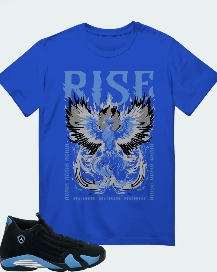 Air Jordan 14 Retro Black University Blue 2026  Sneaker Matching T-Shirt