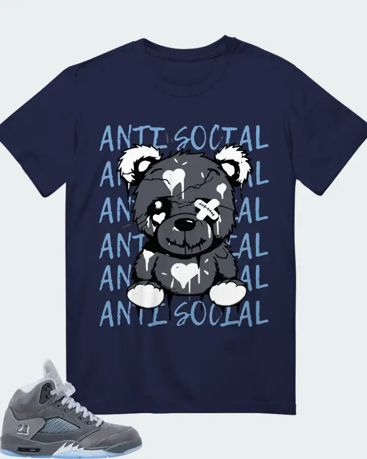 Air Jordan 5 Retro Wolf Grey 2026  Sneaker Matching T-Shirt