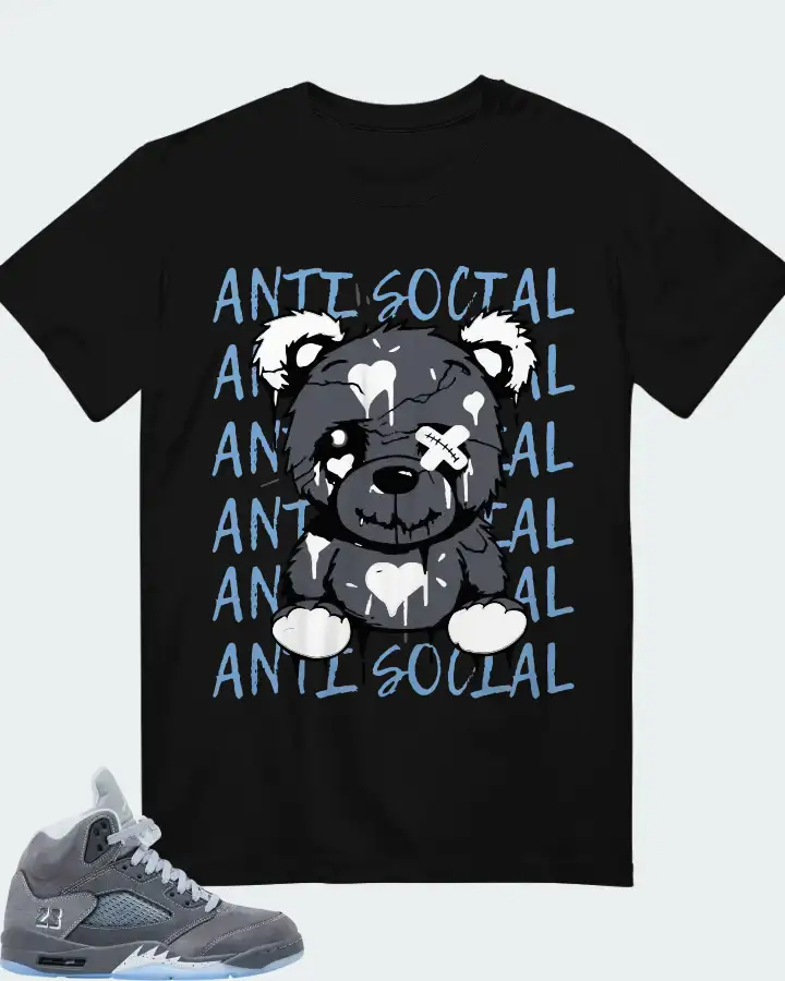 Air Jordan 5 Retro Wolf Grey 2026  Sneaker Matching T-Shirt