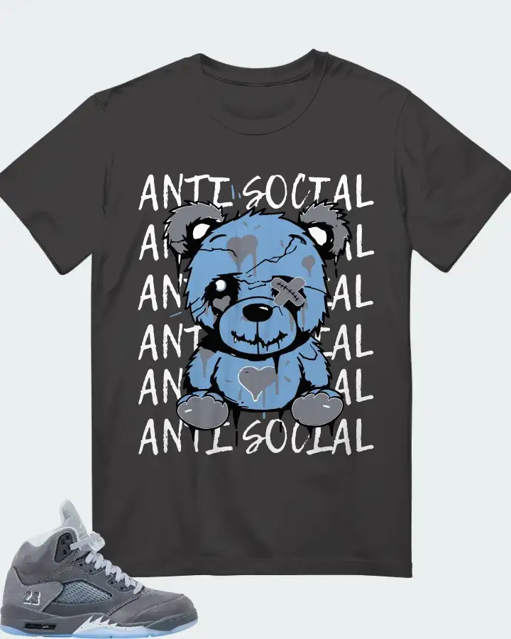 Air Jordan 5 Retro Wolf Grey 2026  Sneaker Matching T-Shirt