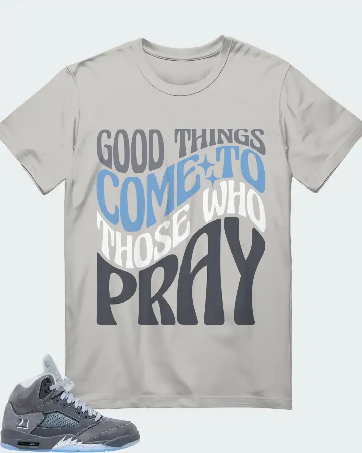 Air Jordan 5 Retro Wolf Grey 2026  Sneaker Matching T-Shirt