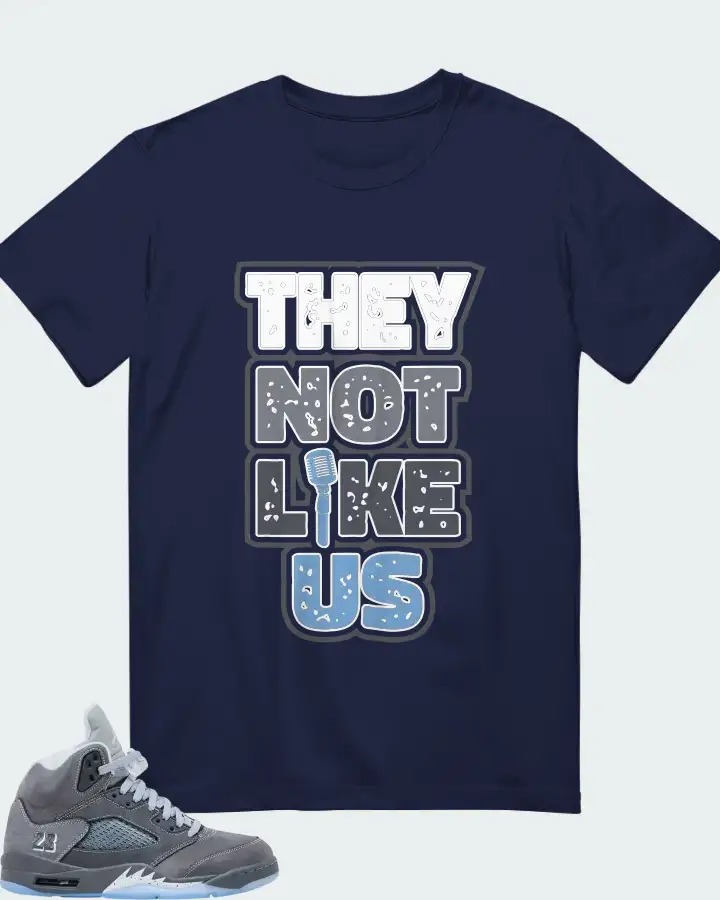 Air Jordan 5 Retro Wolf Grey 2026  Sneaker Matching T-Shirt