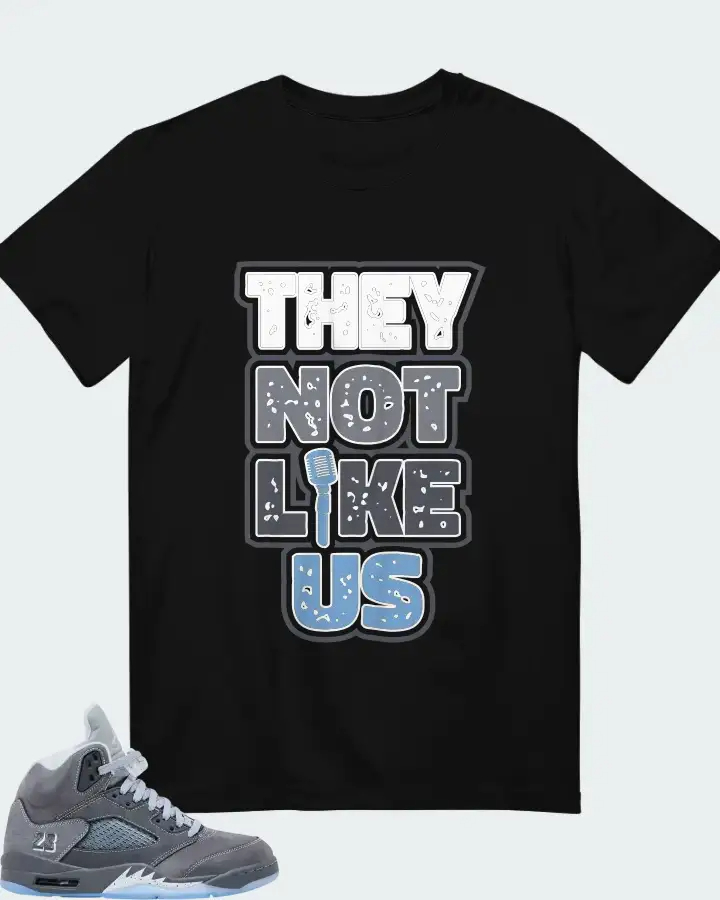 Air Jordan 5 Retro Wolf Grey 2026  Sneaker Matching T-Shirt