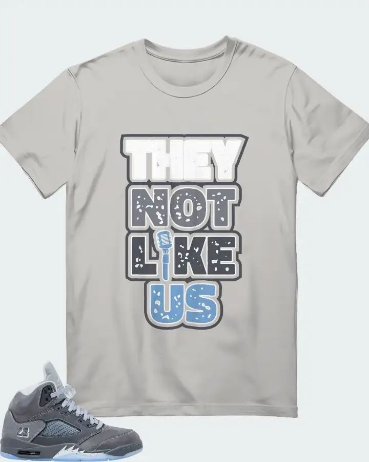 Air Jordan 5 Retro Wolf Grey 2026  Sneaker Matching T-Shirt