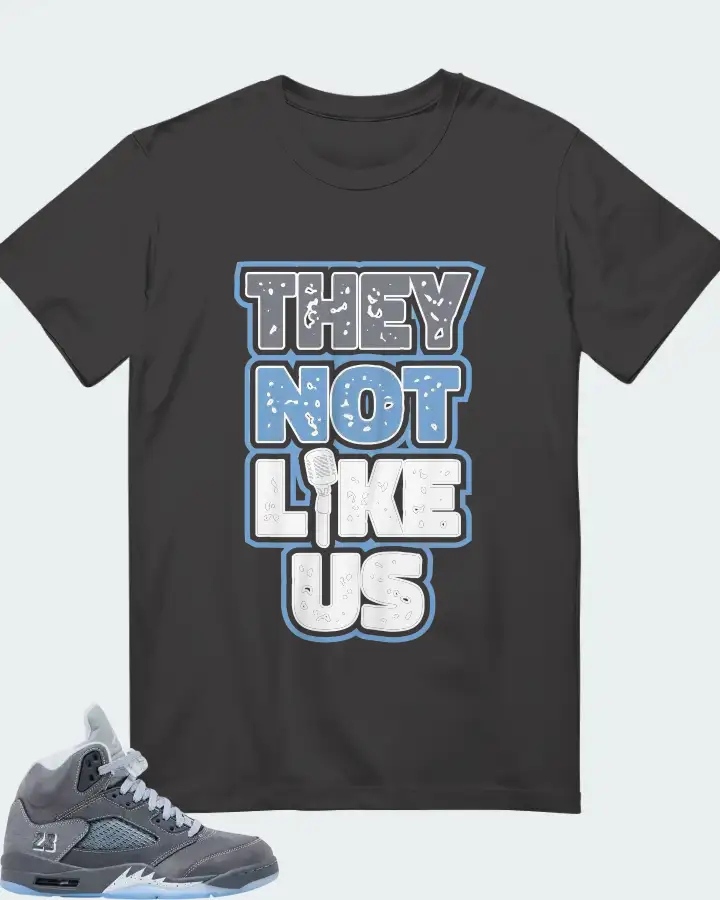 Air Jordan 5 Retro Wolf Grey 2026  Sneaker Matching T-Shirt
