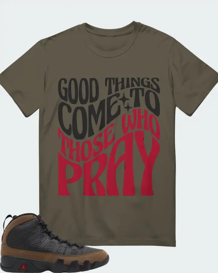 Air Jordan 9 Olive  Sneaker Matching T-Shirt