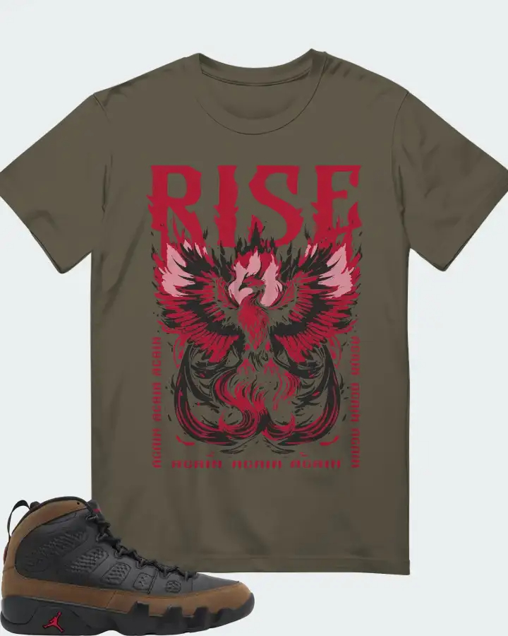 Air Jordan 9 Olive  Sneaker Matching T-Shirt