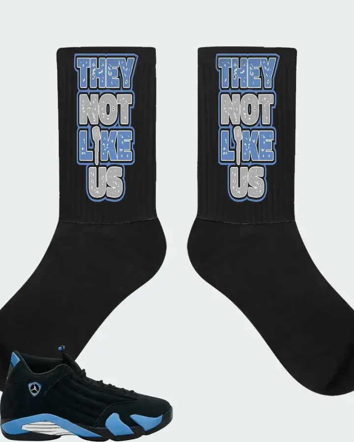 Air Jordan 14 Retro Black University Blue 2026  Sneaker Matching Socks