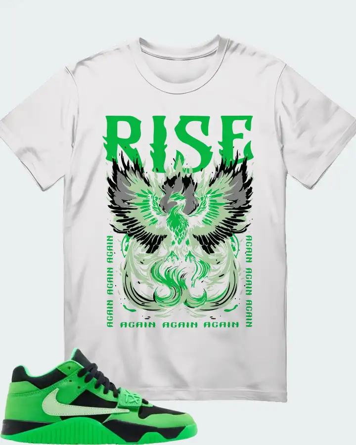 Travis Scott x Air Jordan Jordan Jumpman Jack TR Green Spark  Sneaker Matching T-Shirt