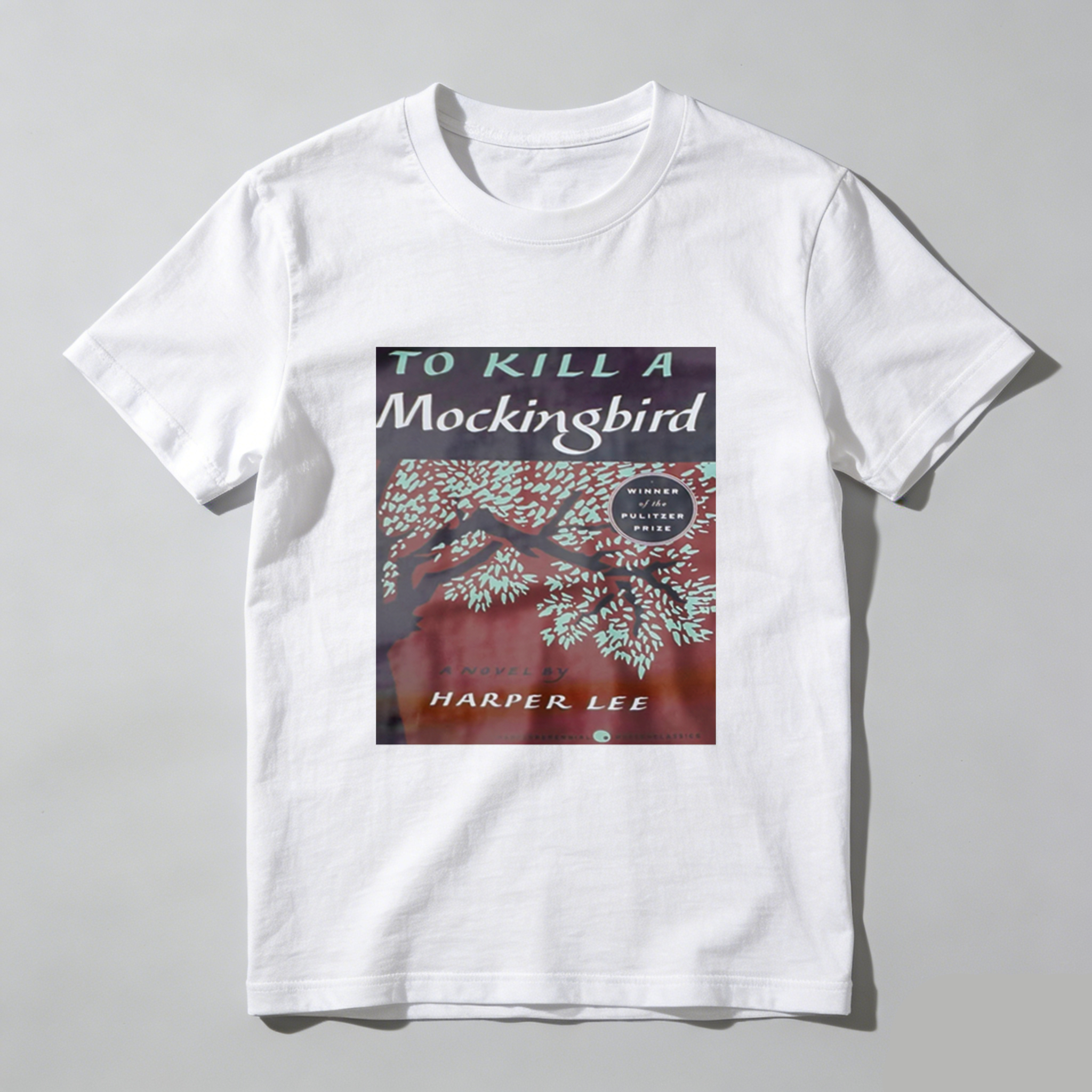 To Kill A Mockingbird Book Cover tshirt 100% cotton