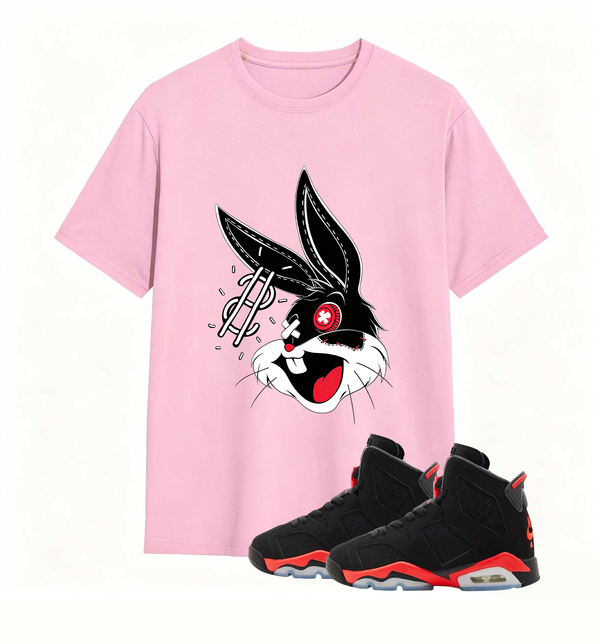 Rebellious Dollar Bunny Art designed for Air Jordan 6
